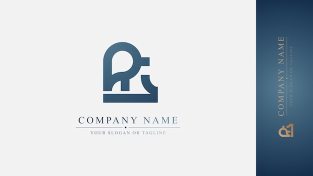 Diseño Logotipo Inicial RI estilo premium