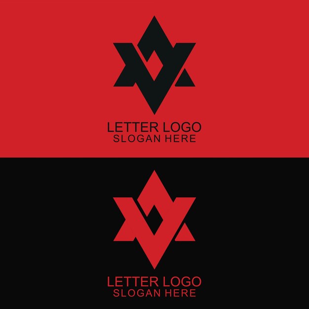 Diseño de logotipo inicial de vector av