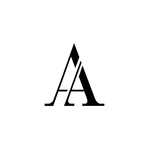 Diseño de logotipo de iniciales AA Logotipo de letra inicial Plantilla de logotipo de LUJO CREATIVO