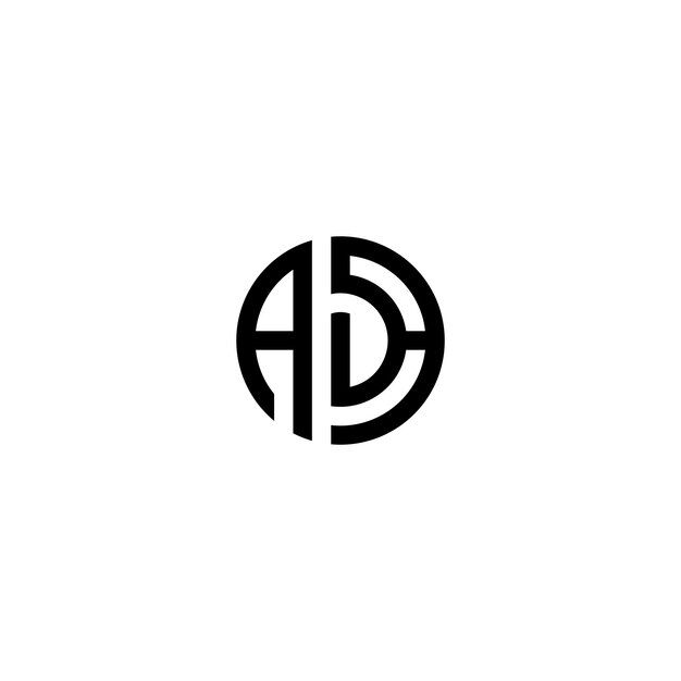 Diseño del logotipo de las iniciales ADA