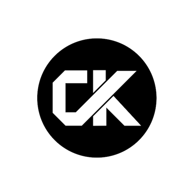 Diseño de logotipo de iniciales CK Logotipo de letra inicial Plantilla de logotipo de lujo creativo