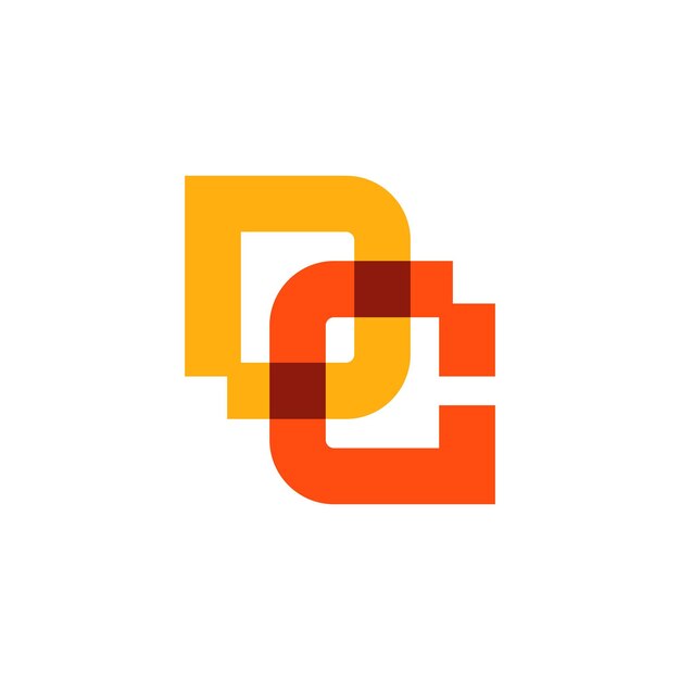 Diseño del logotipo de las iniciales de DC Letter Monogram