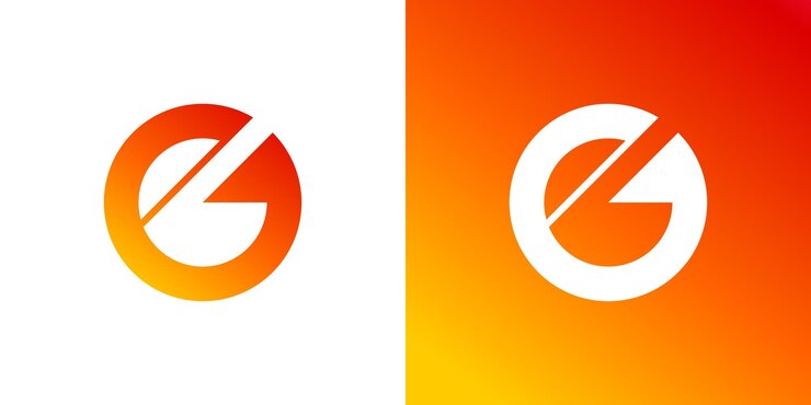 Diseño del logotipo de las iniciales E y G modernas simples y mínimas letra G y E logotipo del círculo