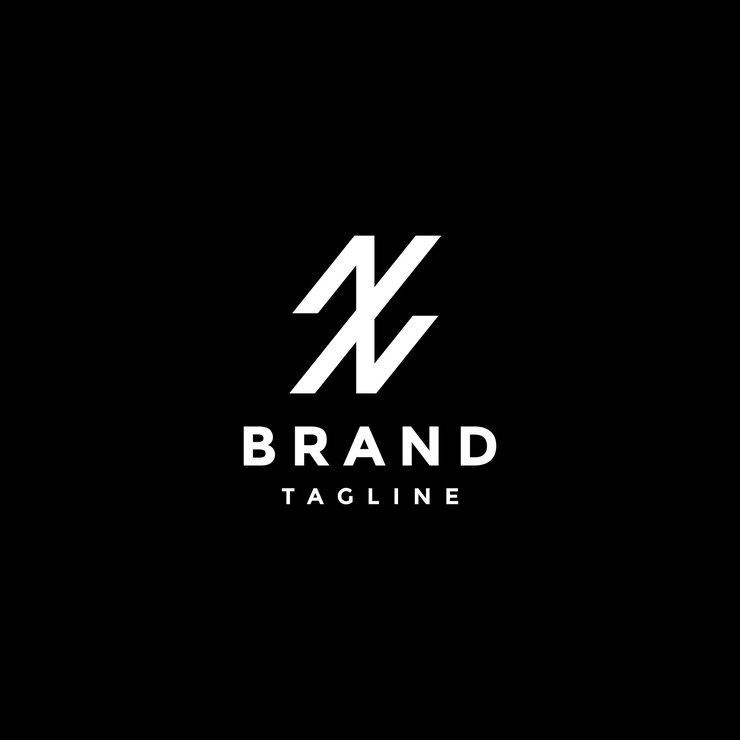 Vector diseño de logotipo de las iniciales de la letra nn elegante diseño del logotipo de la letra simple n por encima de n
