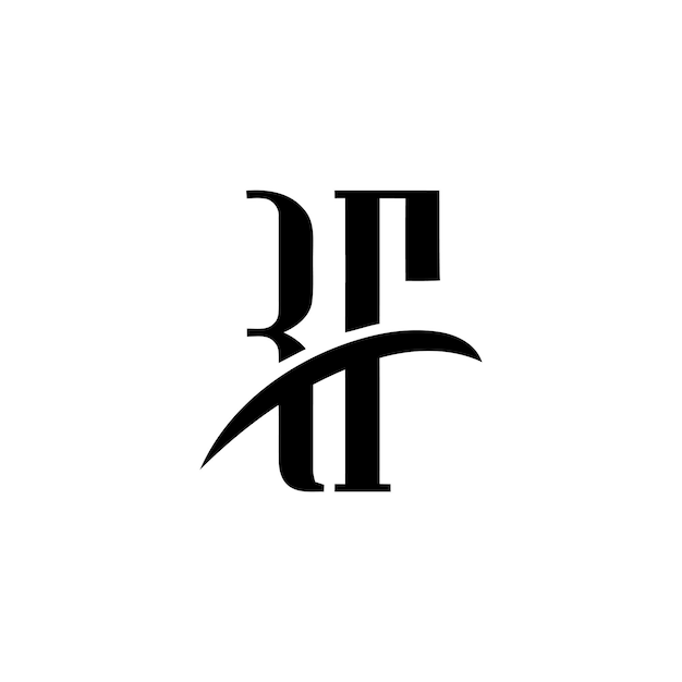 Diseño de logotipo de iniciales de RF Logotipo de letra inicial Plantilla de logotipo de LUJO CREATIVO