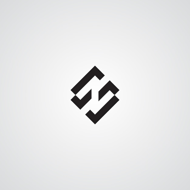 Diseño de logotipo de iniciales SN NS de letra moderna y simple creativa