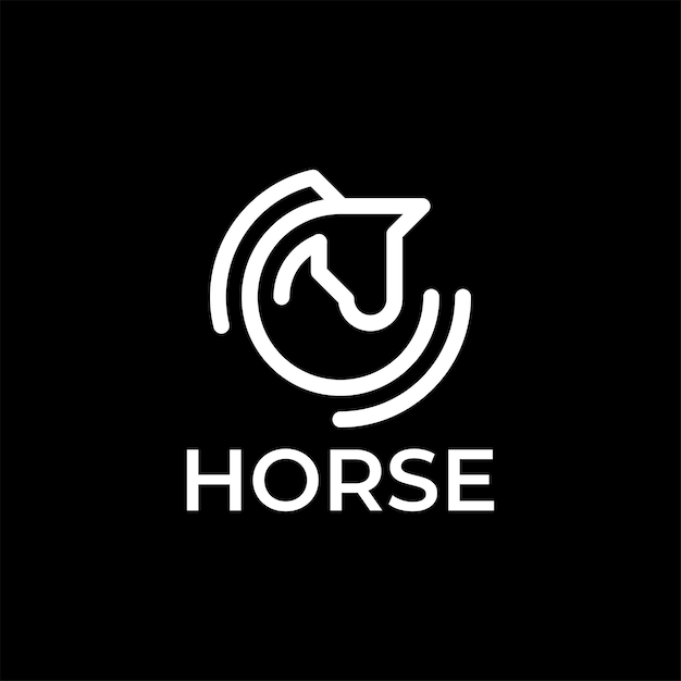 diseño de logotipo de inicio de caballo y unicornio