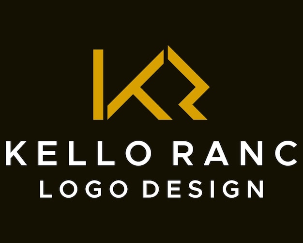 Diseño de logotipo de inicio de monograma de letra KR