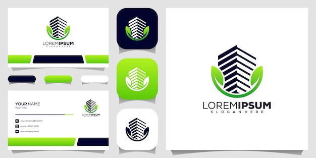 Diseño de logotipo de inmobiliaria verde