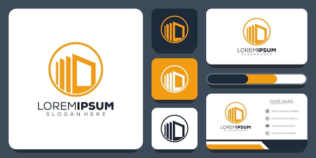 Diseño de logotipo inmobiliario abstracto