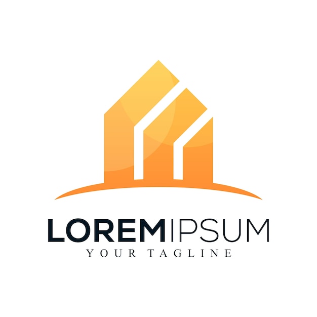Diseño de logotipo inmobiliario abstracto