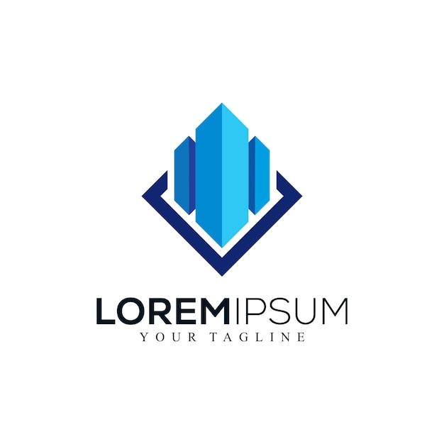 Diseño de logotipo inmobiliario abstracto