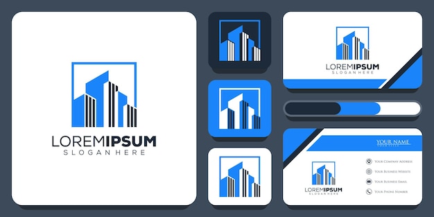 Diseño de logotipo inmobiliario abstracto