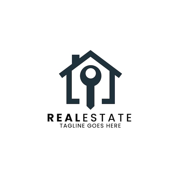 Vector diseño de logotipo inmobiliario para un agente inmobiliario