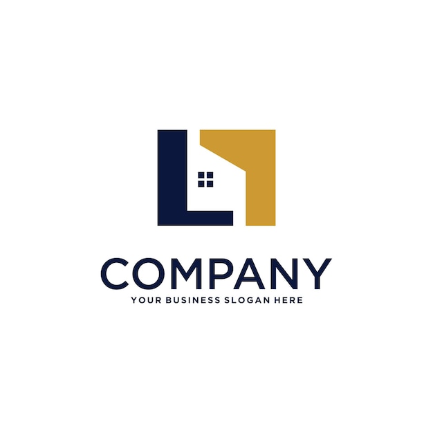 diseño de logotipo inmobiliario con casa y edificio