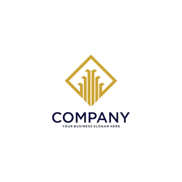 Diseño de logotipo inmobiliario con edificio.