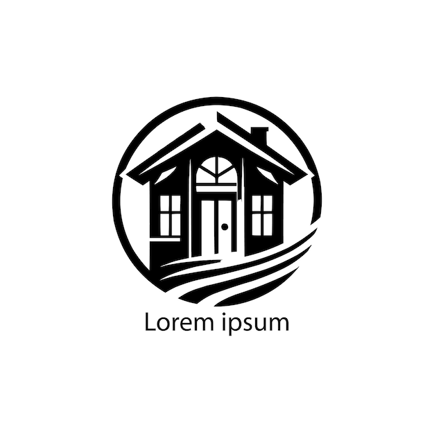 Vector diseño de un logotipo inmobiliario para una empresa