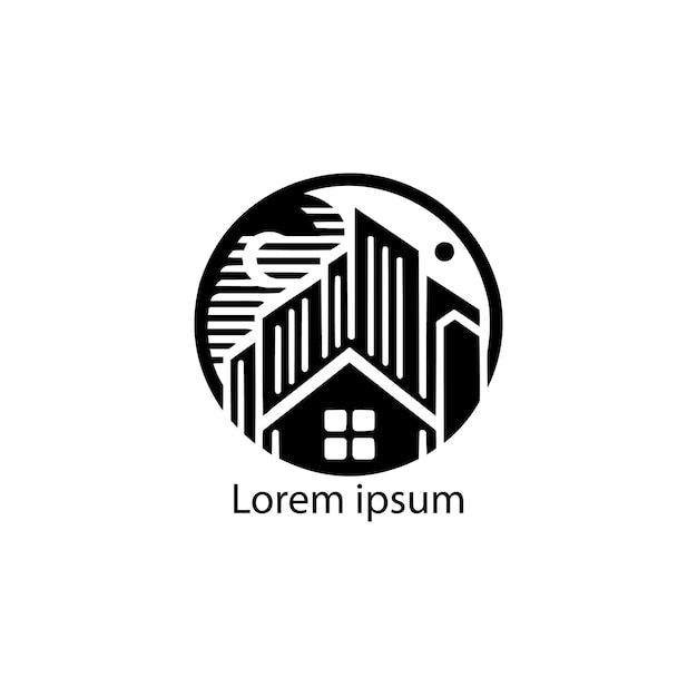 Vector diseño de un logotipo inmobiliario para una empresa