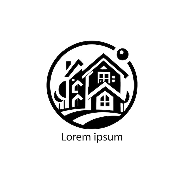 Vector diseño de un logotipo inmobiliario para una empresa