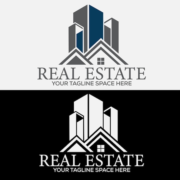 Diseño de logotipo inmobiliario vectorial