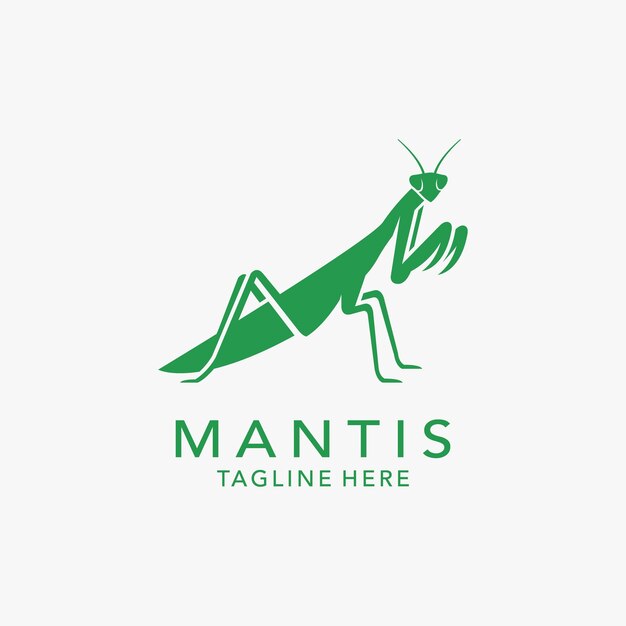 Diseño de logotipo de insecto mantis