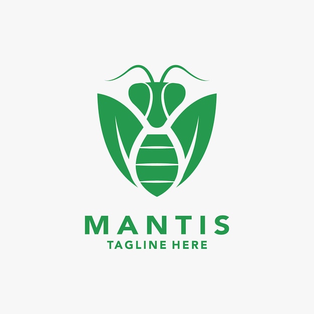 Diseño de logotipo de insecto mantis