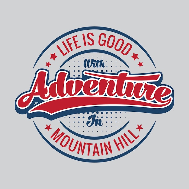 Diseño de logotipo de insignia de aventura