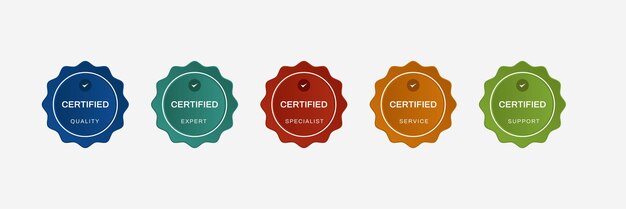Diseño de logotipo de insignia certificado para certificados de insignia de capacitación de la empresa para determinar en función de