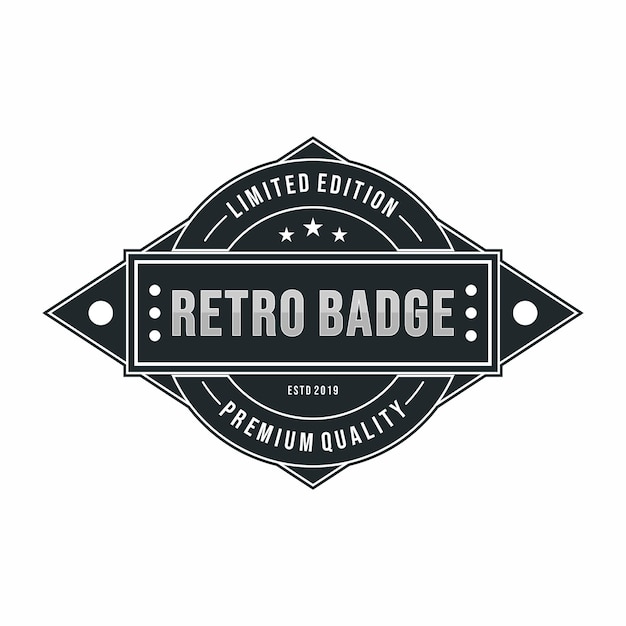 Diseño del logotipo de la insignia de etiqueta vintage retro