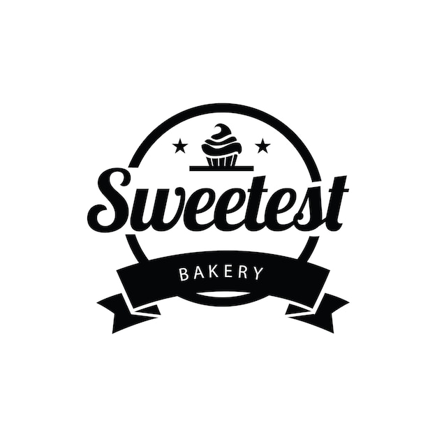 Vector diseño del logotipo de la insignia de la panadería