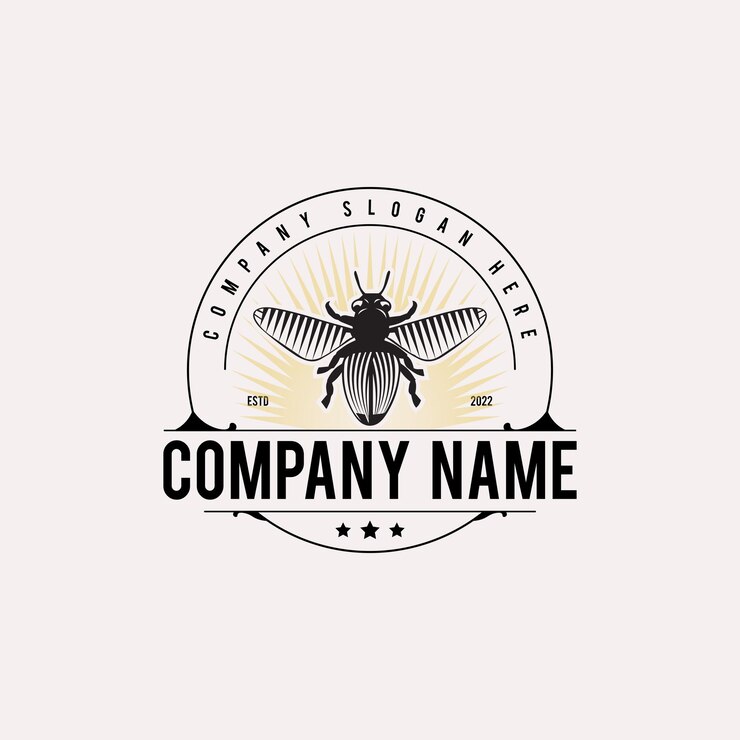 Diseño de logotipo de insignia vintage retro miel