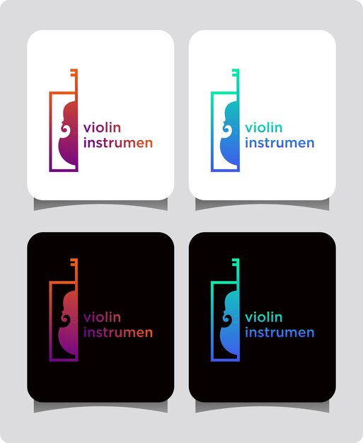 diseño de logotipo de instrumento de violín