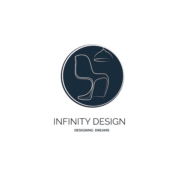 Diseño del logotipo interior dibujado a mano