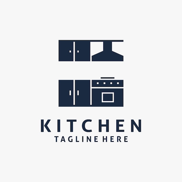 Diseño del logotipo interior de los muebles de cocina
