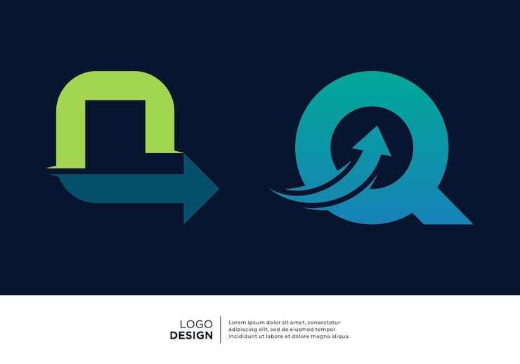 Vector diseño del logotipo de la inversión financiera con la letra q