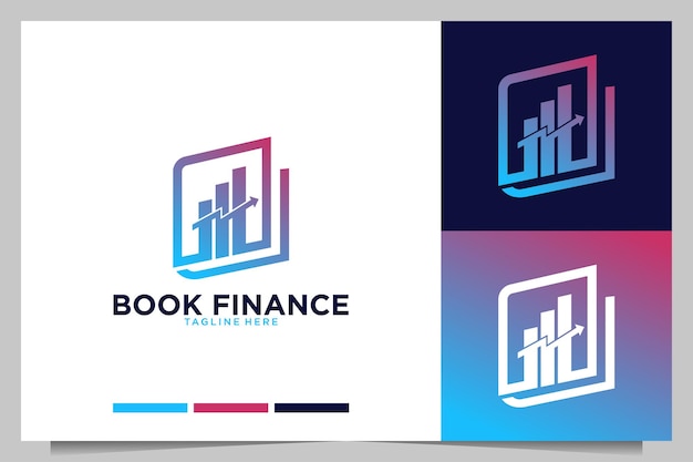 Diseño de logotipo de inversión y finanzas de libros.