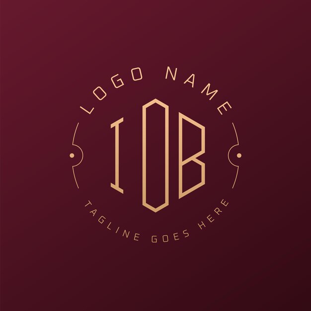 Diseño de logotipo de IOB de lujo Letra elegante IOB Monograma Logotipo minimalista Poligono plantilla de diseño de logotipo IOB