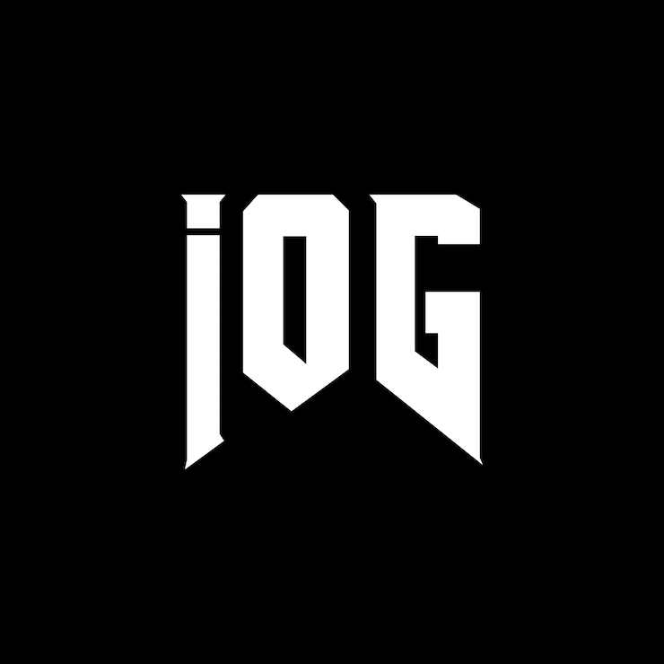 Vector diseño de logotipo de iog para una empresa de tecnología iog diseño de logotipo en blanco y negro combinación de colores iog logotipo iog vector iog diseño iog icono iog alfabeto iog tipografía diseño del logotipo