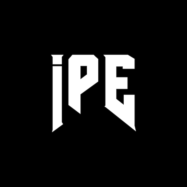 Diseño de logotipo IPE para una empresa de tecnología Diseño de Logotipo IPE combinación de colores blanco y negro IPE logotipo Vector IPE diseño IPE icono IPE alfabeto IPE tipografía diseño de logotipo