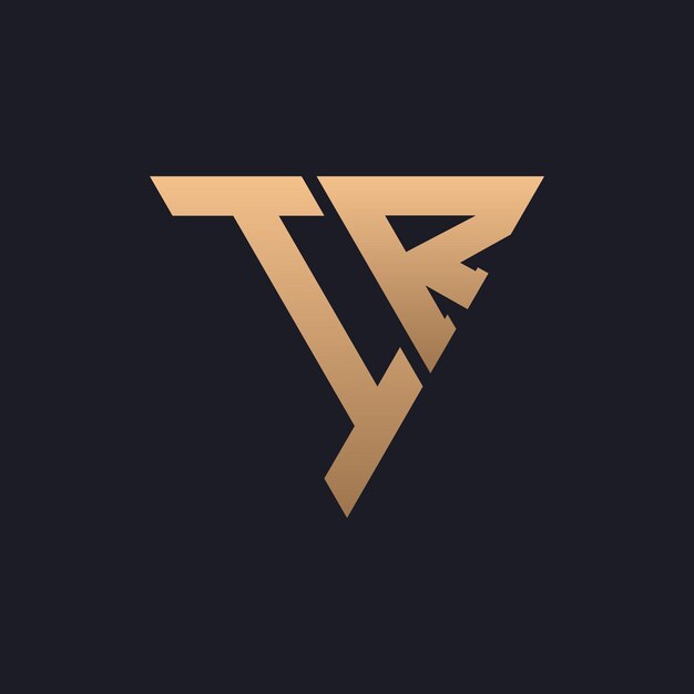 Diseño de logotipo IR Moderno Minimal Elegante y Lujo Logotipo IR Elegante Triángulo Monograma Letra Diseño de Logotipo IR para la Identidad Empresarial Corporativa de la Marca
