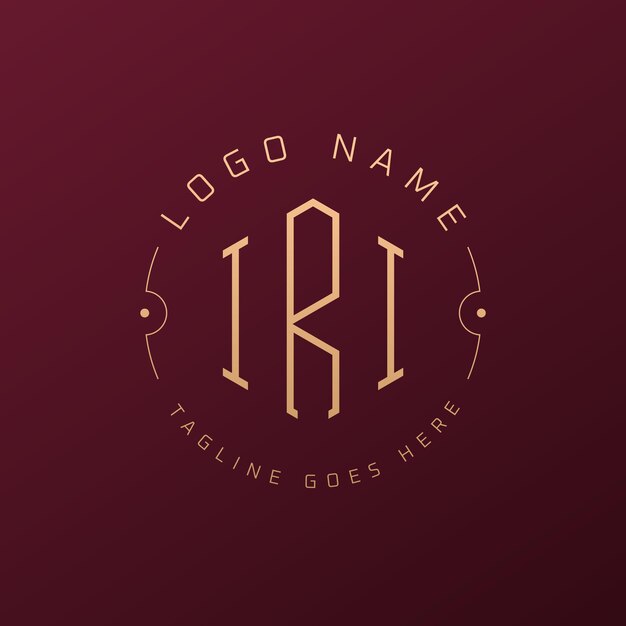 Diseño de logotipo de IRI de lujo Letra elegante IRI Monograma Logotipo minimalista Poligono IRI Modelo de diseño de logotipo