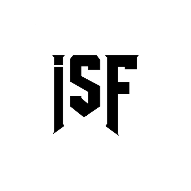 Diseño de logotipo de ISF para una empresa de tecnología Diseño del logotipo ISF combinación de colores blanco y negro ISF logo ISF vector ISF diseño ISF icono ISF alfabeto ISF tipografía diseño del logotipo