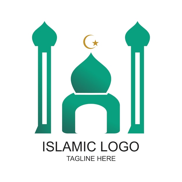 Diseño de logotipo islámico concepto simple Premium Vector
