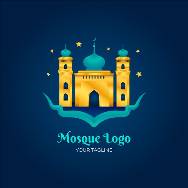 Diseño del logotipo islámico en gradiente