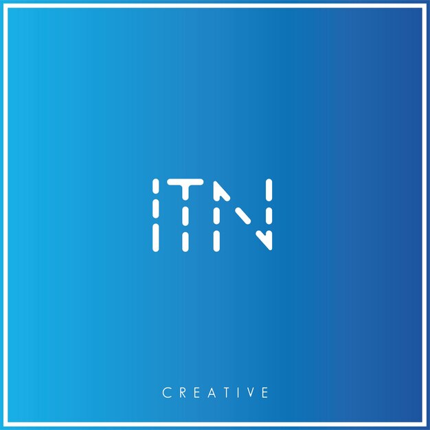 Diseño de logotipo de ITN Premium Vector Latter Diseño creativo de logotipo Vector Ilustración de logotipo Monograma creativo