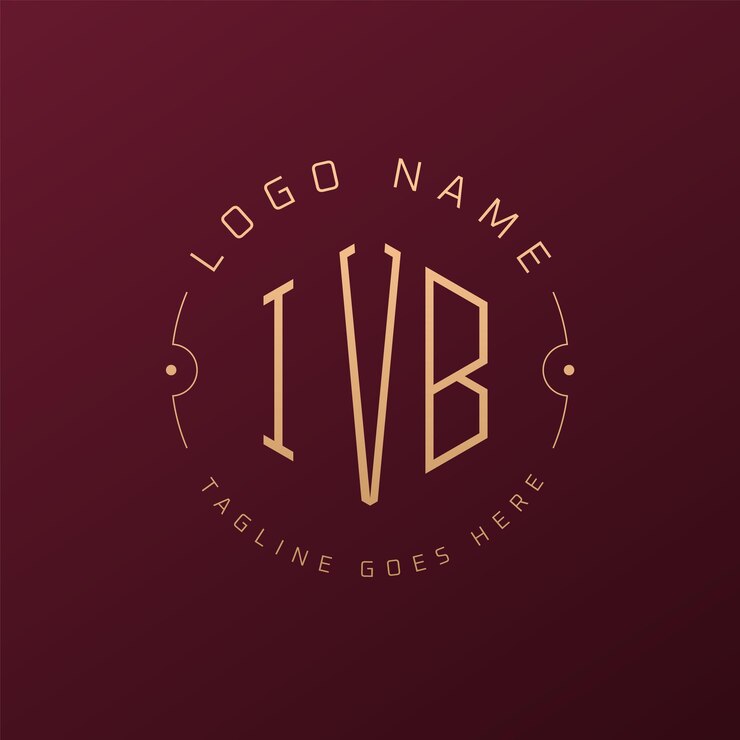 Vector diseño de logotipo ivb de lujo letra elegante ivb monograma logotipo minimalista poligono ivb templata de diseño de logotipo