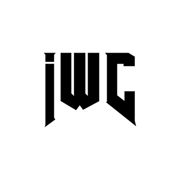 Diseño de logotipo de IWC para una empresa de tecnología Diseño del logotipo IWC combinación de colores blanco y negro IWC logo IWC vector IWC diseño IWC icono IWC alfabeto IWC tipografía IWC diseño del logotipo
