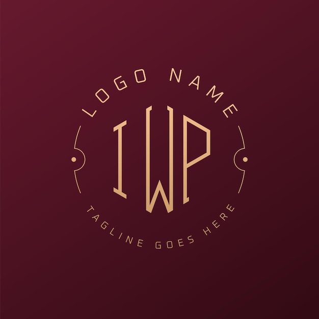 Diseño de logotipo de IWP de lujo Letra elegante IWP Monograma Logotipo minimalista Poligono IWP Templata de diseño de logotipo