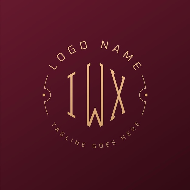 Diseño de logotipo IWX de lujo Letra elegante IWX Monograma Logotipo minimalista Poligono IWX Template de diseño de logotipo