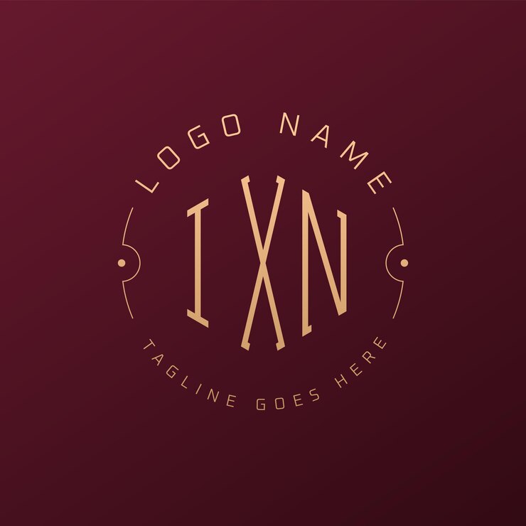 Vector diseño de logotipo ixn de lujo letra elegante ixn monograma logotipo minimalista poligono ixn templata de diseño de logotipo